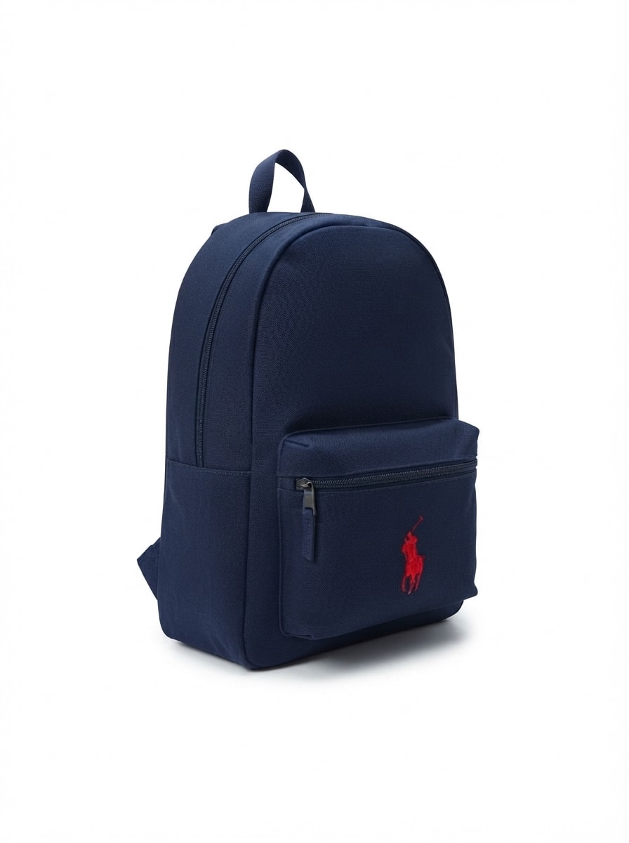Cartable Ralph Lauren bleu marine — vue 3/4